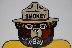 Smokey The Bear Steel Enamel Only You Can Prevent Wildfires Sign 12x 14