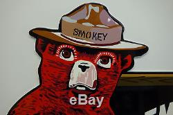 Smokey The Bear Steel Enamel Remember Only You Can Prevent Sign 21x 14 1/4