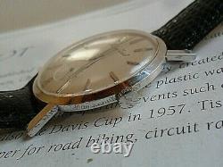 Solid 14k Gold Vintage 1960's Men's Mathey Tissot Swiss Dress Watch SIGNED