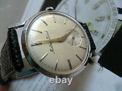 Solid 14k Gold Vintage 1960's Men's Mathey Tissot Swiss Dress Watch SIGNED