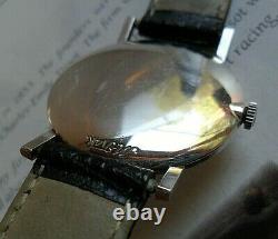 Solid 14k Gold Vintage 1960's Men's Mathey Tissot Swiss Dress Watch SIGNED