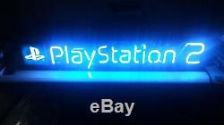 Sony PLAYSTATION 2 VINTAGE Authentic! NEON LIGHT Promo DISPLAY SIGN PS2 TESTED