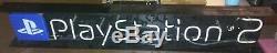Sony PLAYSTATION 2 VINTAGE Authentic! NEON LIGHT Promo DISPLAY SIGN PS2 TESTED