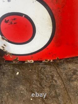 TEXACO Gasoline Motor Oil Porcelain Sign 42in Round Vintage 1931 Original