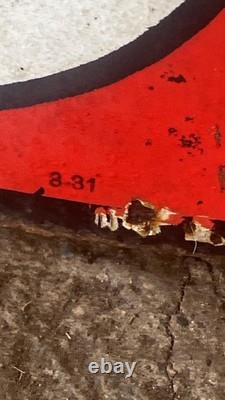 TEXACO Gasoline Motor Oil Porcelain Sign 42in Round Vintage 1931 Original