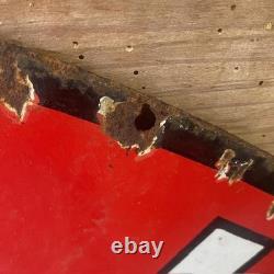 TEXACO Gasoline Motor Oil Porcelain Sign 42in Round Vintage 1931 Original