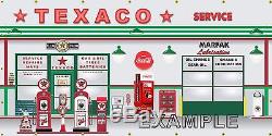 Texaco Vintage Gas Station Scene Wall Mural Sign Banner Huge Garage Art ...
