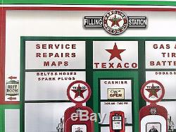 Texaco Vintage Gas Station Scene Wall Mural Sign Banner Huge Garage Art ...