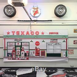Texaco Vintage Gas Station Scene Wall Mural Sign Banner Huge Garage Art ...