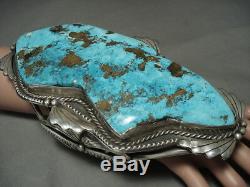 The Best And Biggest Vintage Navajo Turquoise Silver Bracelet On The Internet