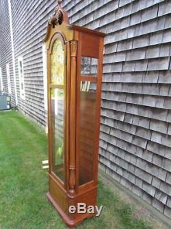 VERY CLEAN VINTAGE signed HERSCHEDE 9 TUBE GRANDFATHER CLOCK