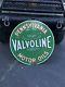 Very Rare Vintage Valvoline Motor Oil 2-sided Porcelain Sign Old Gas Pump