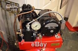 VINTAGE 1939 CHAMPION SPARK PLUG AIR COMPRESSOR PROFESSIONALLY RESTORED with SIGN