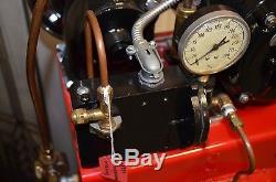 VINTAGE 1939 CHAMPION SPARK PLUG AIR COMPRESSOR PROFESSIONALLY RESTORED with SIGN
