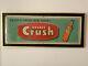 Vintage 1940's Orange Crush Tin Litho Advertising Sign Professionally Framed