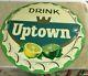 Vintage 1950's Drink Faygo Uptown Soda Lemon Lime Sign Rare 29