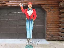 VINTAGE 1950's ROADSIDE ANIMATED ADVERTISING SIGN Drive-in, gas station, motel, etc