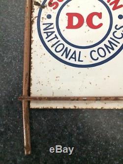 VINTAGE 1950s-1960s DC SUPERMAN COMIC BOOK SPINNER RACK TOP SIGN -RARE