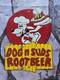 Vintage 1963 Dog N Suds Rootbeer Porcelain Sign 9x7