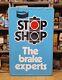 Vintage 1970's Bendix Auto Parts Stop Shop Store Sign The Brake Experts