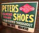 Vintage Advertising Peters Diamond Shoes Cardboard Sign 21 X 14