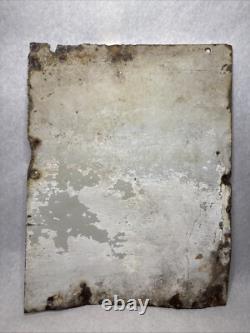 VINTAGE ANTIQUE ATLANTIC WHITE FLASH 13 x 17 PORCELAIN SIGN FREE SHIPPING C17