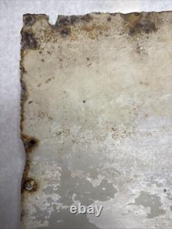 VINTAGE ANTIQUE ATLANTIC WHITE FLASH 13 x 17 PORCELAIN SIGN FREE SHIPPING C17