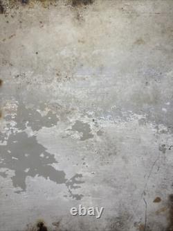 VINTAGE ANTIQUE ATLANTIC WHITE FLASH 13 x 17 PORCELAIN SIGN FREE SHIPPING C17