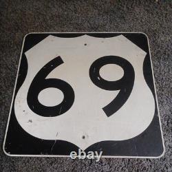 VINTAGE Authentic Retired RARE! ROUTE 69 SIGN METAL ORGINAL! 24X24
