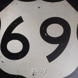 VINTAGE Authentic Retired RARE! ROUTE 69 SIGN METAL ORGINAL! 24X24