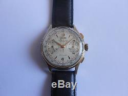 Vintage Chronograph Valjoux 22 Signed Gala Original And Working Condition