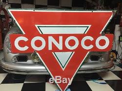 Vintage Conoco Motor Oil Double Sided Sign