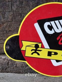 VINTAGE CUMMINS DEPENDABLE DIESEL POWER PORCELAIN SIGN 12x6.5