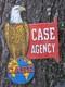 Vintage Double Sided Case Agency Porcelain Sign 18x12