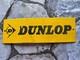Vintage Dunlop Tires Porcelain Sign Porcelain 12x4