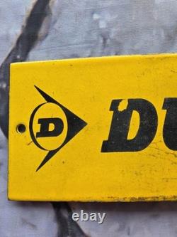 VINTAGE DUNLOP TIRES PORCELAIN SIGN PORCELAIN 12x4