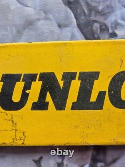 VINTAGE DUNLOP TIRES PORCELAIN SIGN PORCELAIN 12x4