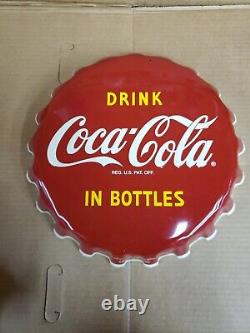 VINTAGE Drink Coca Cola in bottles 2005 Bottle Cap Sign