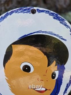 VINTAGE ESKIMO PIE PORCELAIN SIGN'ENJOY AN ESKIMO PIE' 17x10.5