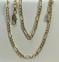 VINTAGE ESTATE 14k GOLD NECKLACE CHAIN 16 FIGARO MADE IN ITALY SIGNED