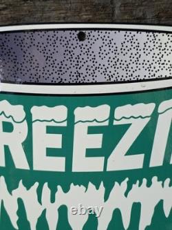 VINTAGE FREEZIE PORCELAIN SIGN NICE SHAPE 12x10