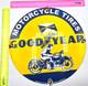 Vintage Genuine Goodyear Porcelain Sign Pump Plate Gas Station Oil 12 X 12