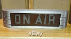 VINTAGE GENUINE RCA ON AIR Recording Radio Studio Warning Light Sign MI-11717