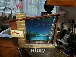VINTAGE HAMM'S BEER STARRY STARRY NIGHT MOTION SIGN MID CENTURY 22 Long