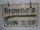 Vintage Hand Painted 2-sided Nc Wood Gun Shop/store Sign! Musket! 3' X 2'! Old