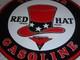 Vintage Independent Oil & Red Hat Gasoline With Bird 11 1/4 Porcelain Metal Sign