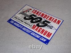 VINTAGE ISKENDERIAN POLYDYNE 505 RACING CAM With BIRD 12 METAL GASOLINE OIL SIGN