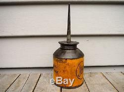 Vintage John Deere Yellow Oiler Oil Can C. Dahl Hammer South Dakota Rare! Sign