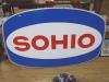 Vintage Large Porcelain Sohio Brand Sign 5' By 4' Beautiful (8084)