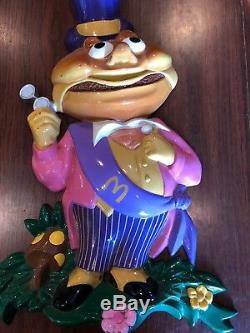 VINTAGE MCDONALDS MAYOR MCCHEESE and Officer Big Mac 3D WALL SIGN DISPLAY PLAQUE